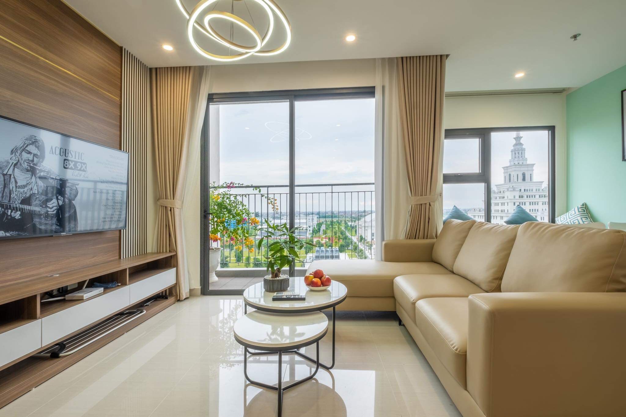 Cho thuê căn hộ 2 ngủ 2 vệ sinh view trực diện đại học Vin Uni hướng đông Nam thoáng mát 1