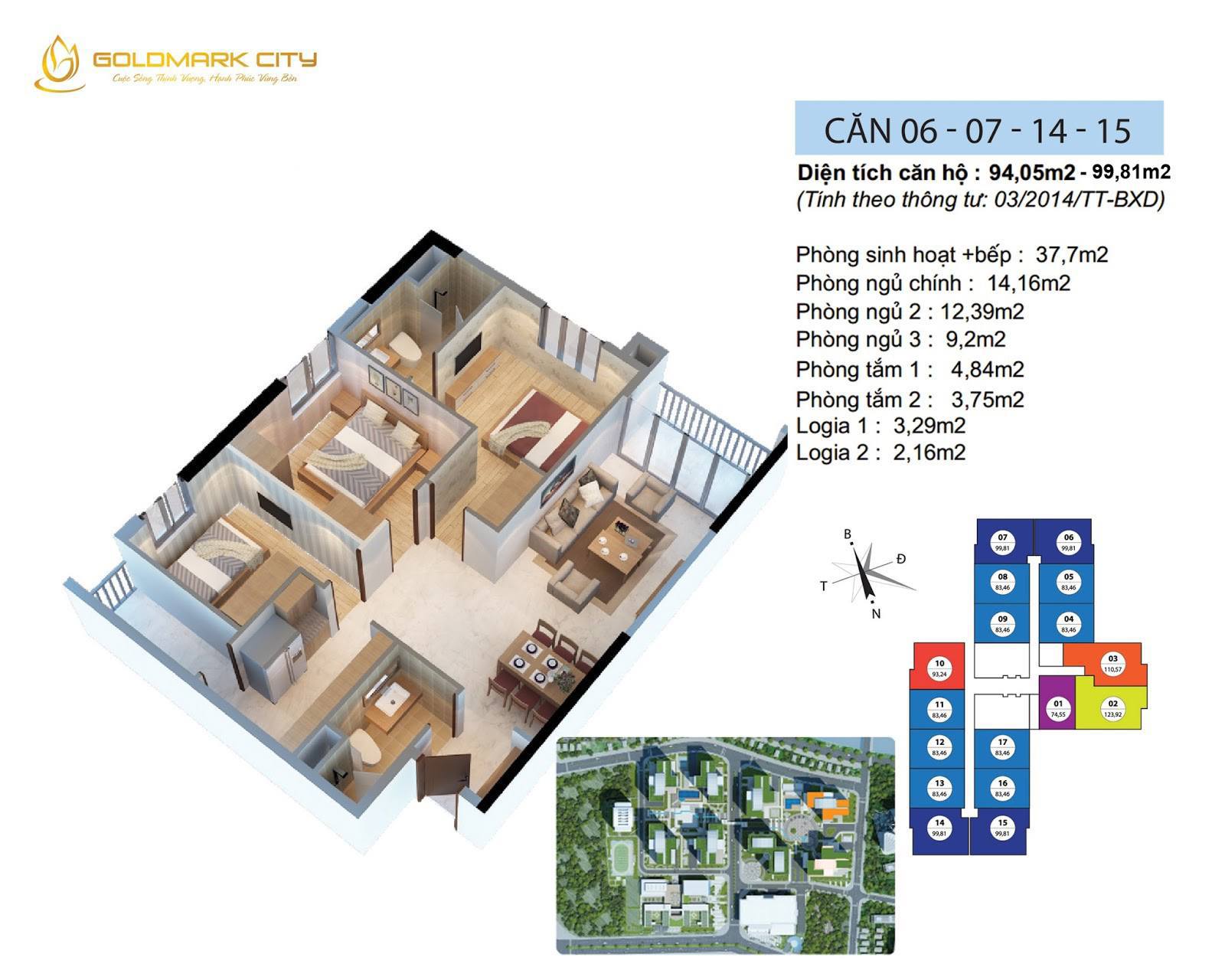 Cho thuê căn hộ 3 ngủ tầng cao view thoáng tại R2.09 Vinhomes Ocean Park 5