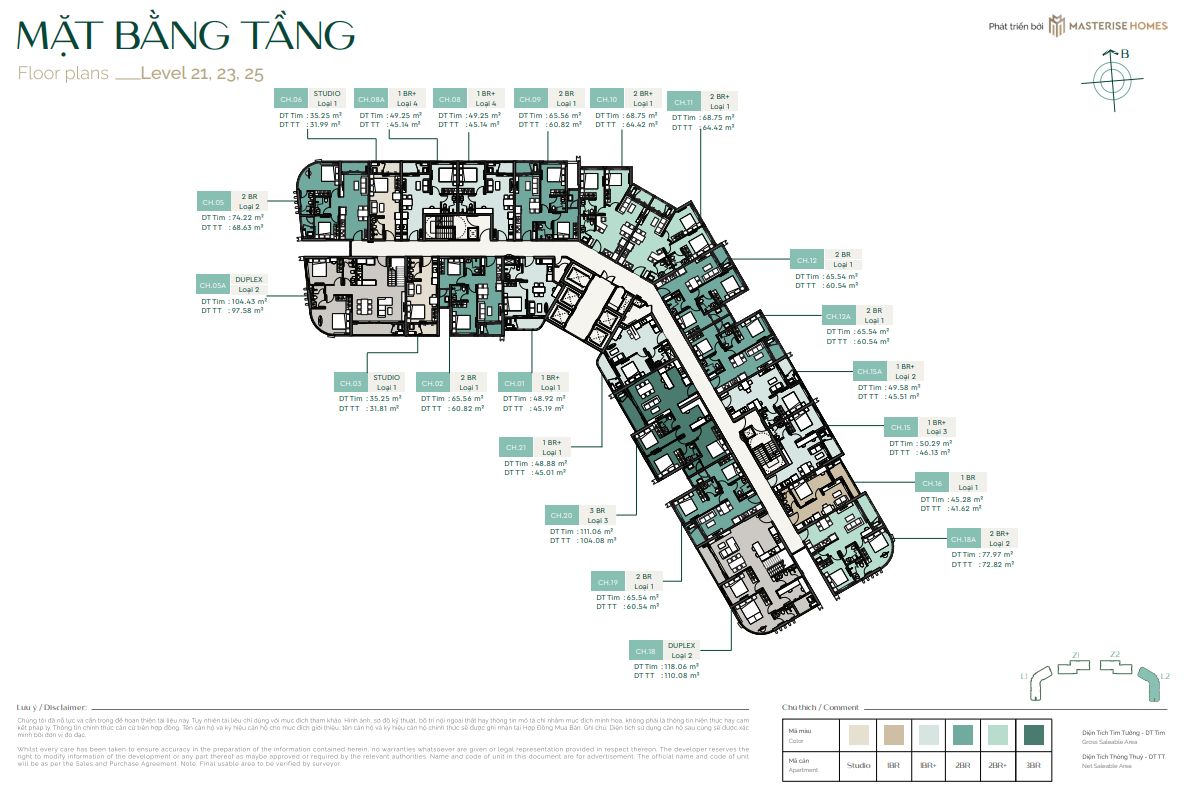 Mặt bằng thiết kế Lumiere SpringBay và tiêu chuẩn bàn giao hạng sang 360 độ hướng biển