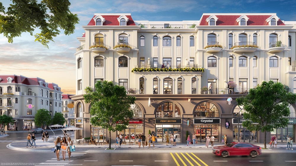 Cho thuê căn 144m2 shophouse mặt đường 35m Biển Xanh phân khu San Hô Vinhomes The Empire