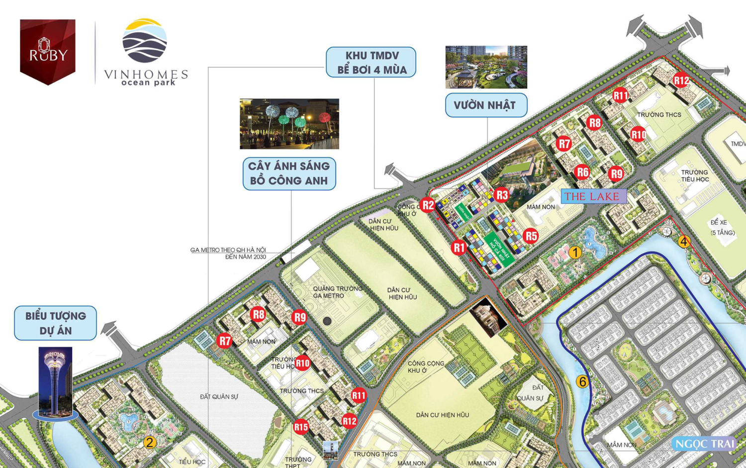 Cho thuê căn hộ 3 phòng ngủ tòa Ruby 2 Vinhomes Ocean Park Gia Lâm