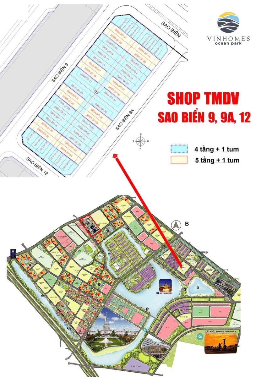 Bán shophouse Sao Biển Vinhomes Ocean Park Gia Lâm