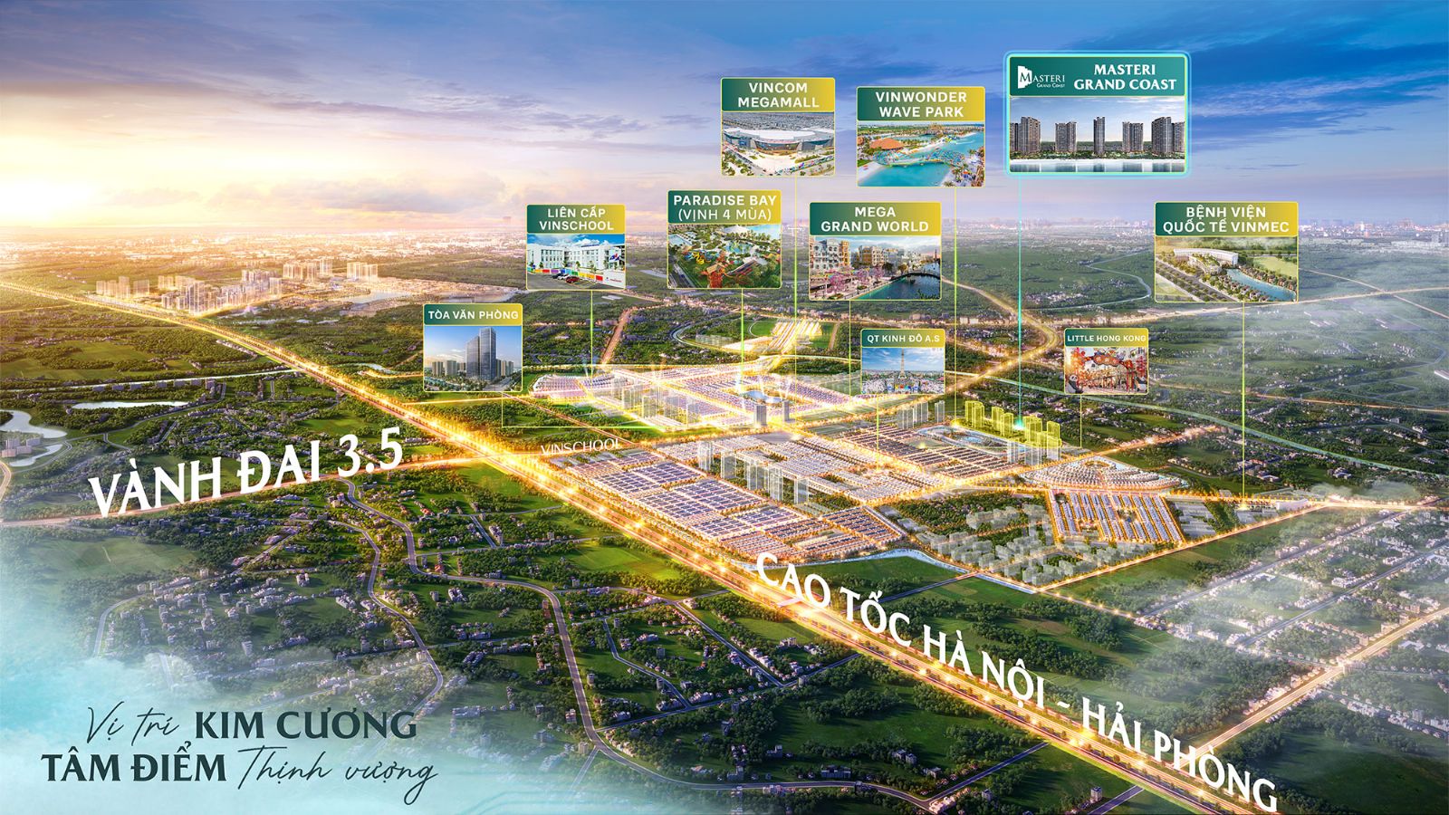 Vị trí Masteri Grand Coast và tọa độ giao thương đắt giá tại cửa ngõ phía Đông Thủ đô