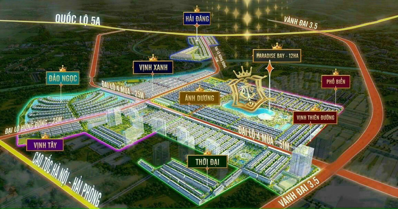 Phân khu Ánh Dương Vinhomes Ocean Park 3 The Crown Hưng Yên