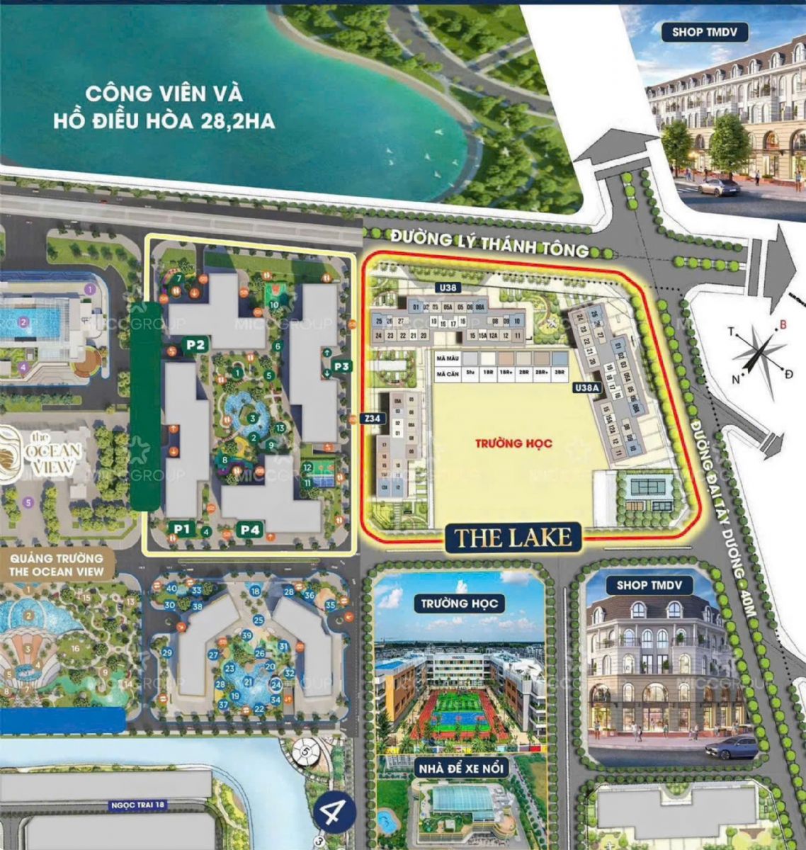 Cho thuê căn hộ chung cư Masterise The Lake Ocean Park Gia Lâm
