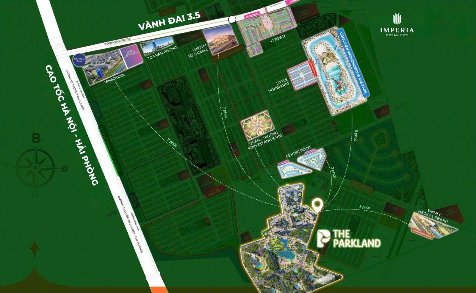 Vị trí The Parkland Imperia Ocean Park2 Hưng Yên