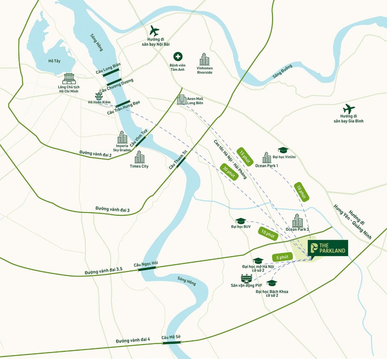 Vị trí The Parkland Imperia Ocean Park2 Hưng Yên